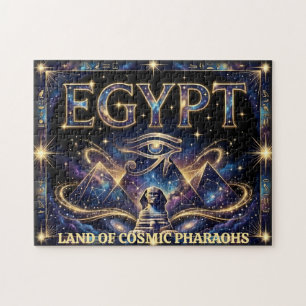 Egyptisk Horus öga Kosmisk Pyramid Konst Pussel