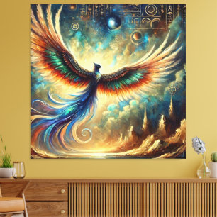 Egyptisk-inspirerad mytisk skapelse i Dreamscape Canvastryck