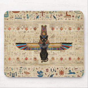 Egyptisk katt - Bastet on papyrus Musmatta
