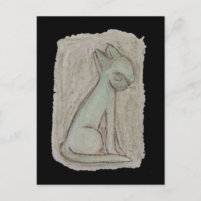 Egyptisk katt vykort (Framsida)