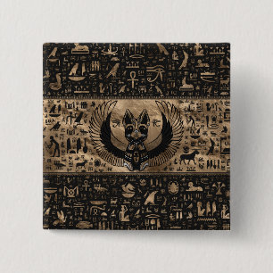 Egyptisk kattgudinna Bastet Knapp