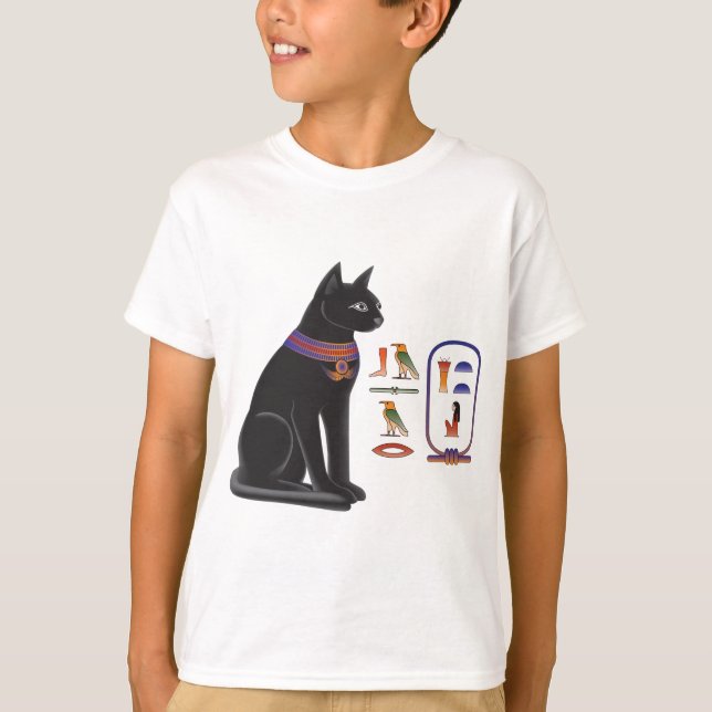 Egyptisk kattgudinna Bastet Tee (Framsida)