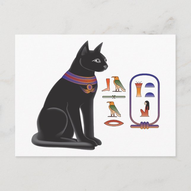 Egyptisk kattgudinna Bastet Vykort (Framsida)
