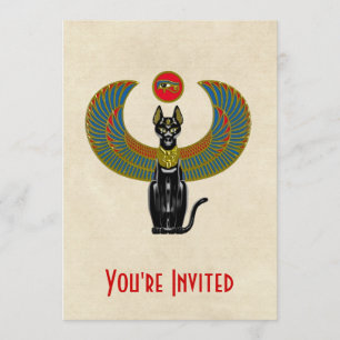 Egyptisk kattgudinna inbjudningar