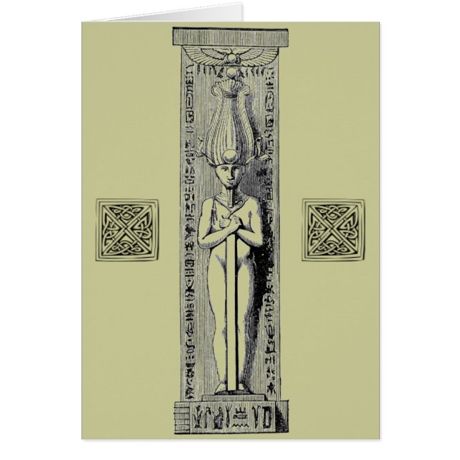 Egyptisk kolumn hälsningskort (Framsidan)