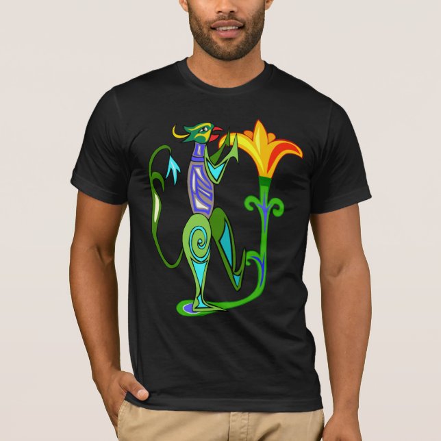 Egyptisk konst Deco med Lotus Flower T-Shirt (Framsida)