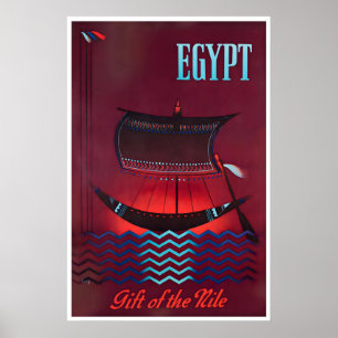 Egyptisk konst Egypten Resa Poster Nilen
