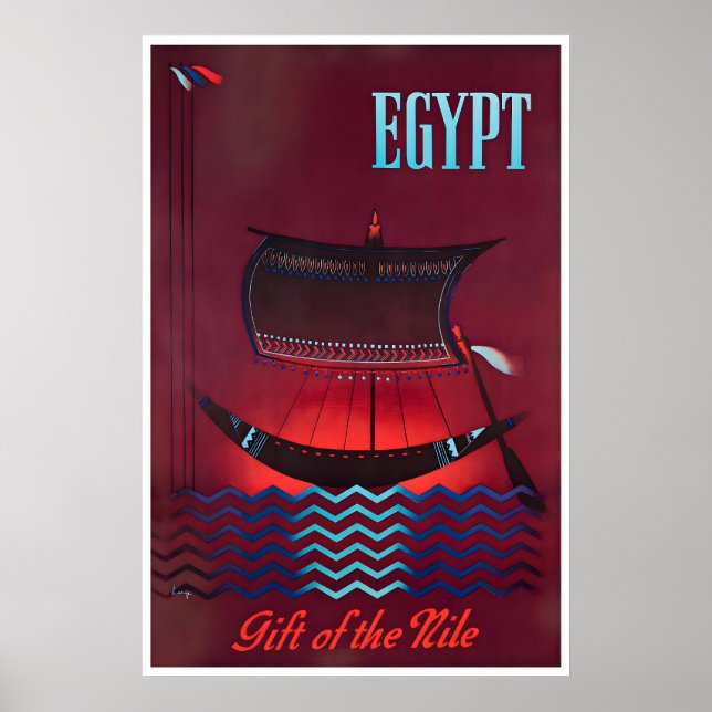 Egyptisk konst Egypten Resa Poster Nilen (Framsidan)
