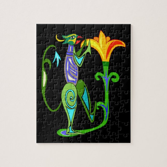 Egyptisk konst med Lotus Flower Pussel (Vertikal)