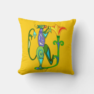 Egyptisk konst med Lotus Flower Reversible Pillow Kudde