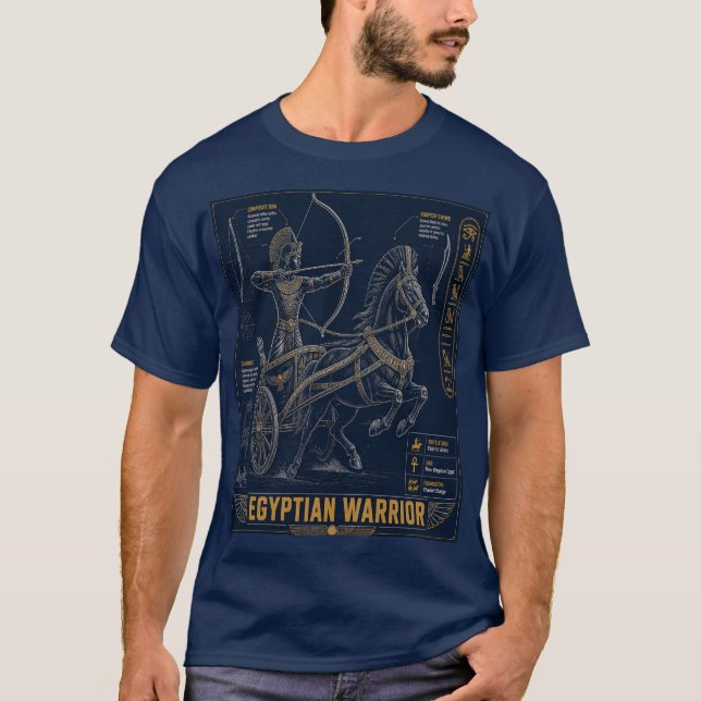 Egyptisk Krigarkonfiguration T Shirt (Framsida)
