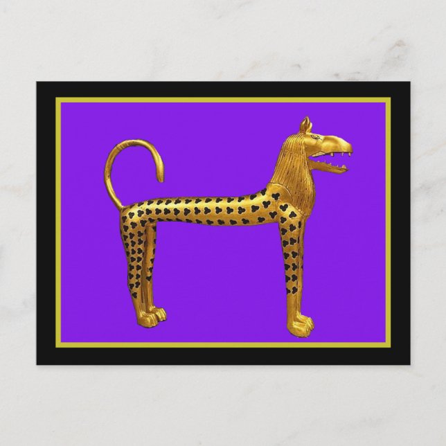 Egyptisk Lejon skulptur, Vykort (Framsida)