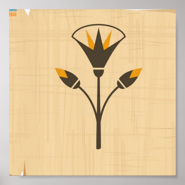 Egyptisk lotus blomma poster (Framsidan)