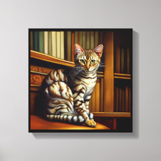Egyptisk Mau Katt  Canvastryck (Framsida)