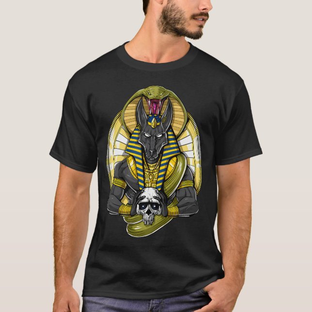 Egyptisk mytologi Gud Anubis T Shirt (Framsida)