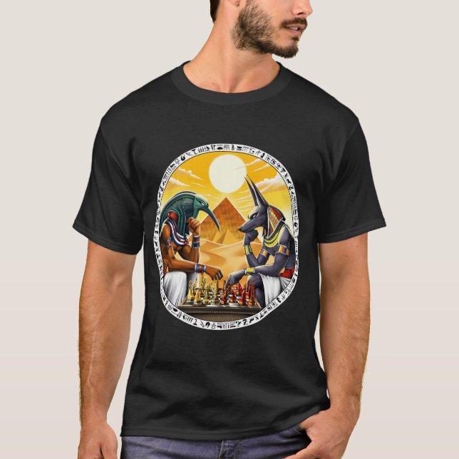 Egyptisk mytologi gudar Anubis Thoth T Shirt (Framsida)