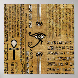 Egyptisk Öga av Horus - Wadjet Ornament Poster