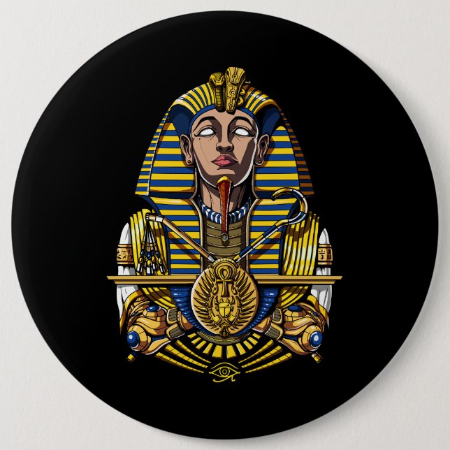 Egyptisk PharaohTutankhamun kung Tut Knapp (Framsida)
