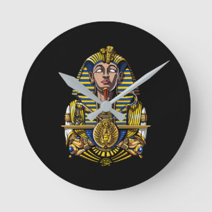 Egyptisk PharaohTutankhamun kung Tut Rund Klocka