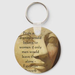 Egyptisk Proverb om kvinnor Nyckelring