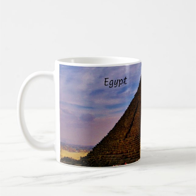 Egyptisk pyramid kaffemugg (Vänster)