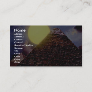 Egyptisk pyramid med solen i bakgrund visitkort