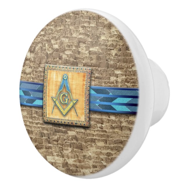 Egyptisk pyramid Square Compass Knopp (Höger)