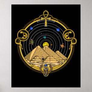 Egyptisk pyramids astronomi poster