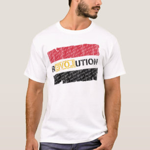 Egyptisk revolution (randen bleknar), t-shirt