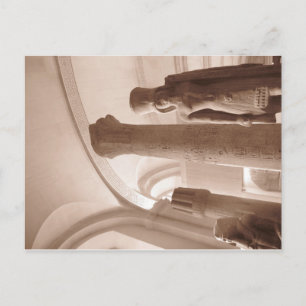 Egyptisk samling i Louvre Museum i Paris Vykort