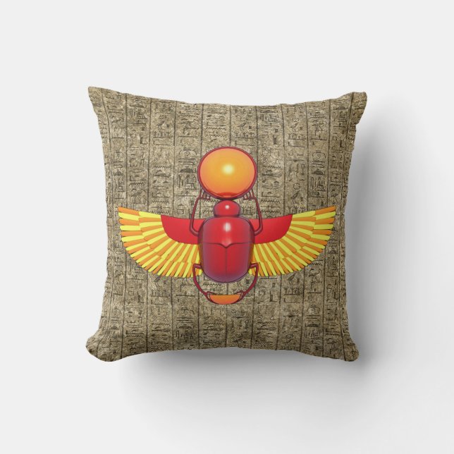 Egyptisk Scarab Kudde (Framsida)