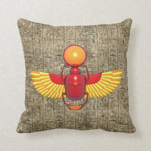 Egyptisk Scarab Kudde