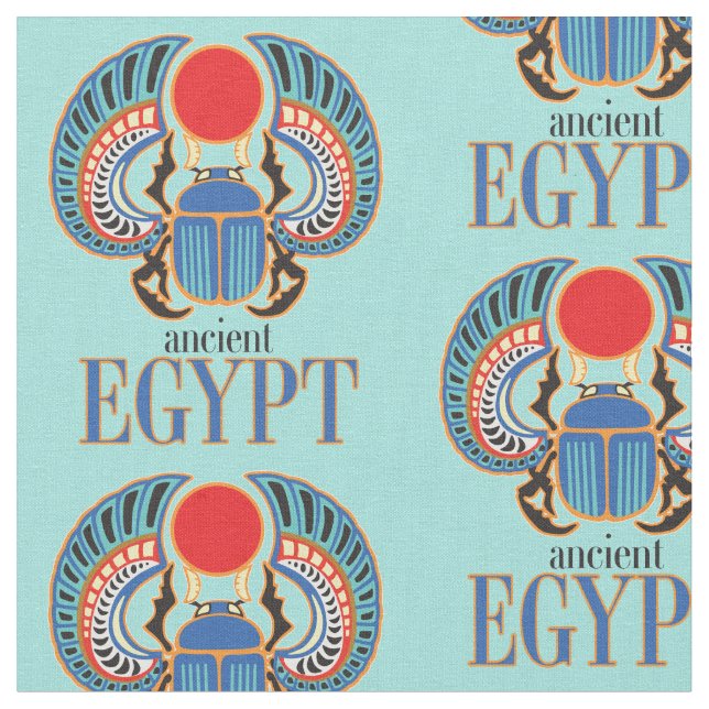 Egyptisk scarabskalk.Förgiftande Egypten Tyg (Närbild)