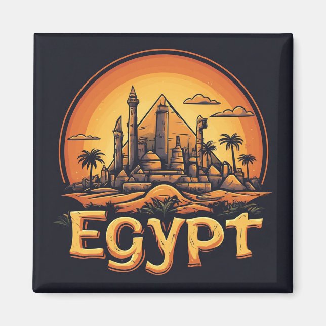 Egyptisk semesterflykt magnet (Framsidan)