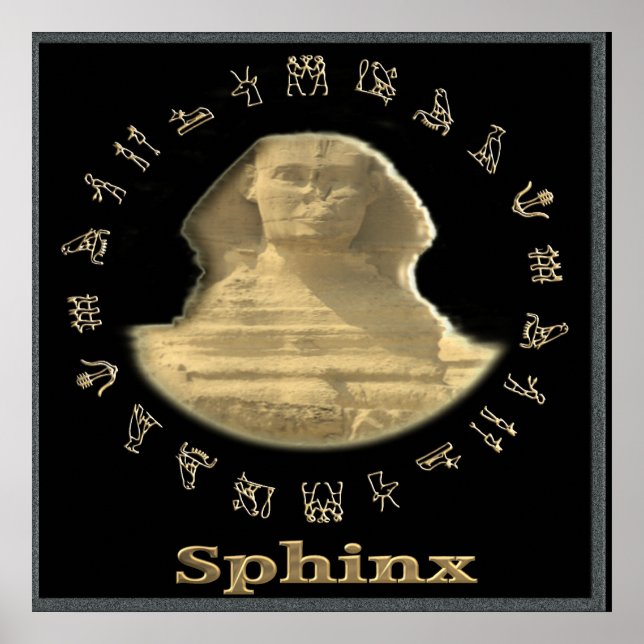 Egyptisk Sfinkx Poster (Framsidan)