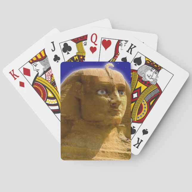 Egyptisk sfinx på Giza Art Design Casinokort (Baksidan)