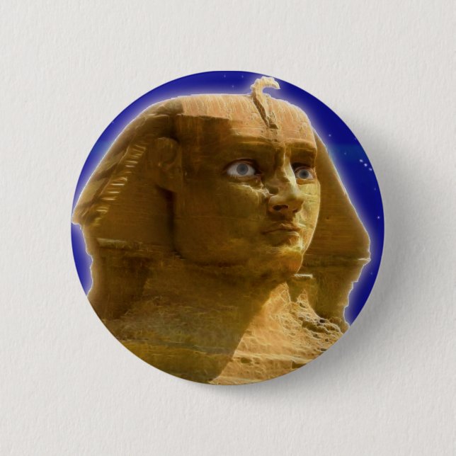 Egyptisk sfinx på Giza Art Design Knapp (Framsida)