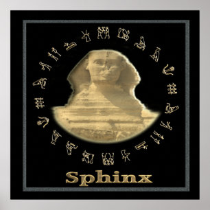 Egyptisk Sphinxaffisch Poster