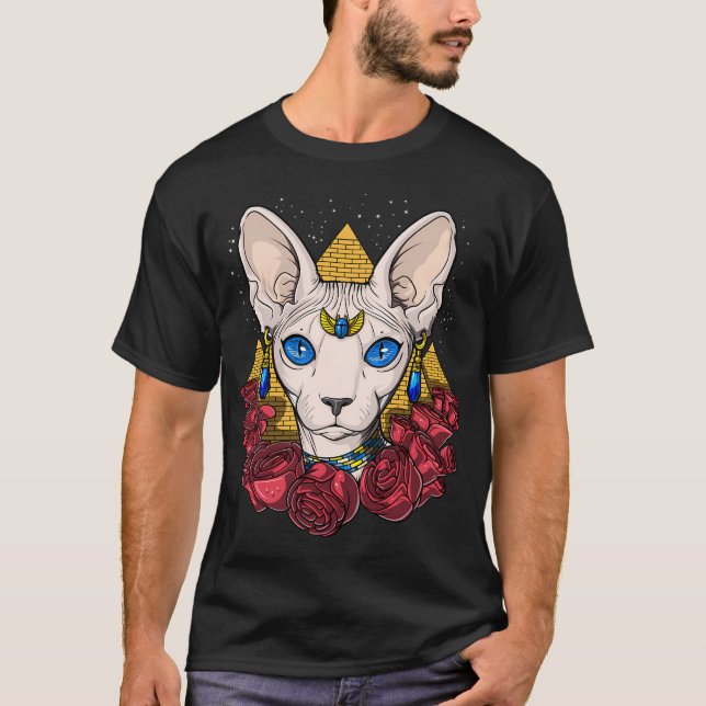 Egyptisk Sphynx-katt T Shirt (Framsida)
