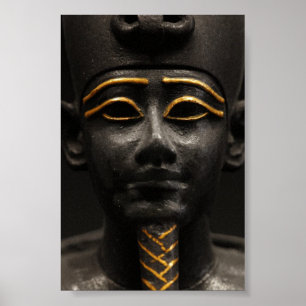 Egyptisk staty av Osiris Poster