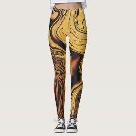 Egyptisk Stil Abstrakt Färg Designad Leggings