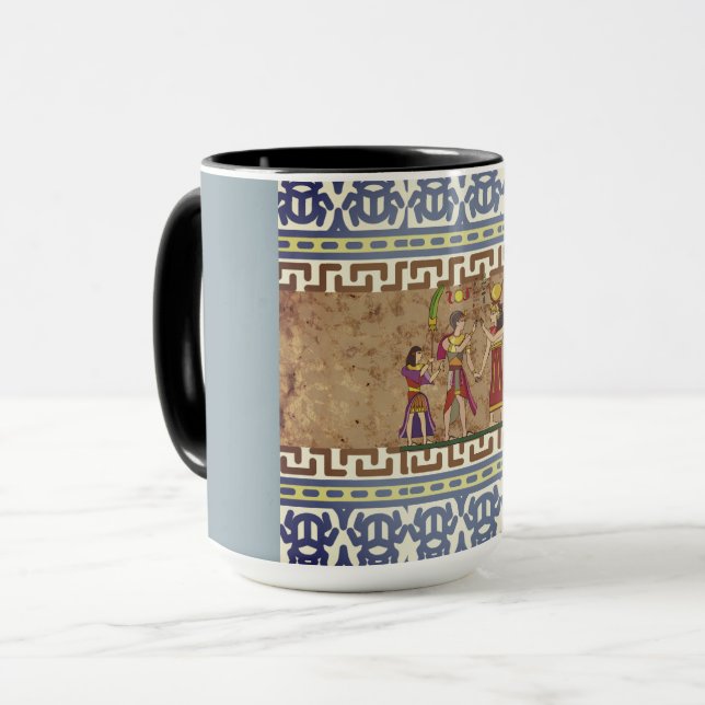 Egyptisk stil, forntida egyptisk vintagekultur mugg (Framsida vänster)