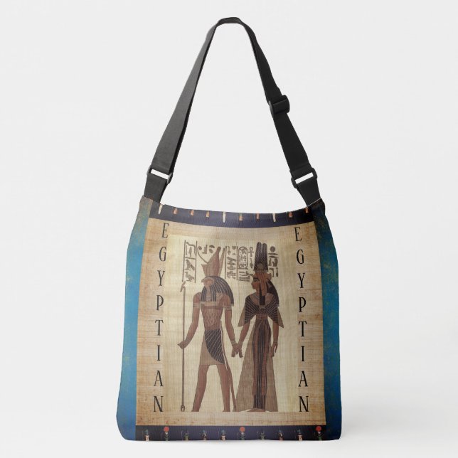 Egyptisk stil, vintage tote axelväska (Framsida)