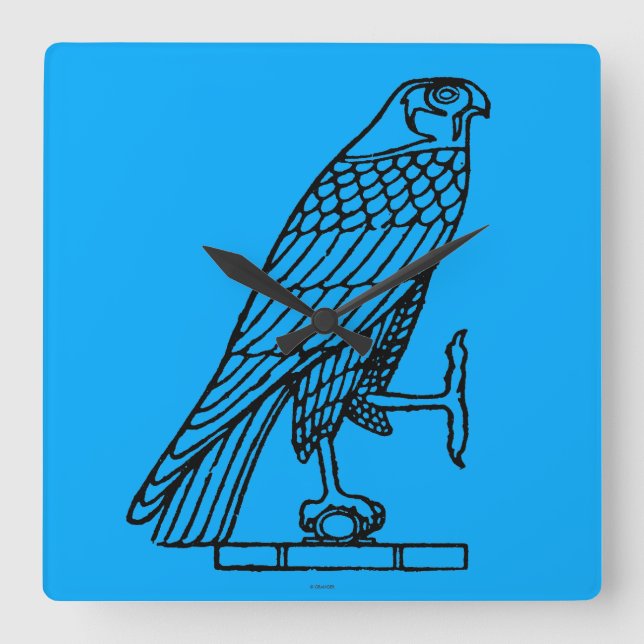 Egyptisk symbol: Falcon Fyrkantig Klocka (Framsida)