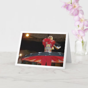 Egyptisk Tanoura Dansporträtt Kort
