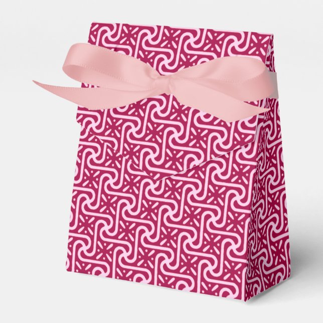 Egyptisk tegelsten mönster, burgundy och rosa presentaskar (Framsidan Sidan)