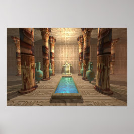 Egyptisk tempel poster