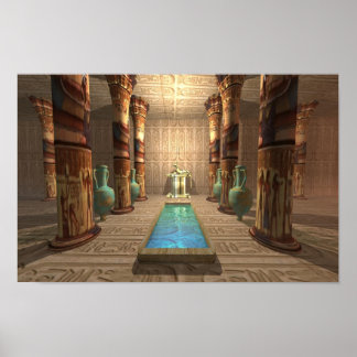 Egyptisk tempel poster