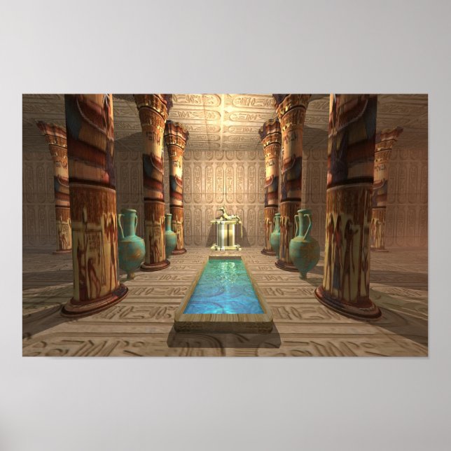 Egyptisk tempel poster (Framsidan)