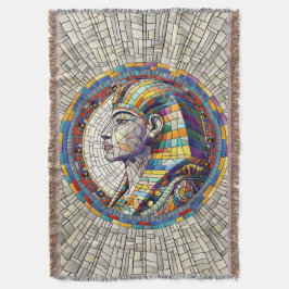 Egyptisk Underbar Sphinx-Mosaic Art Filt